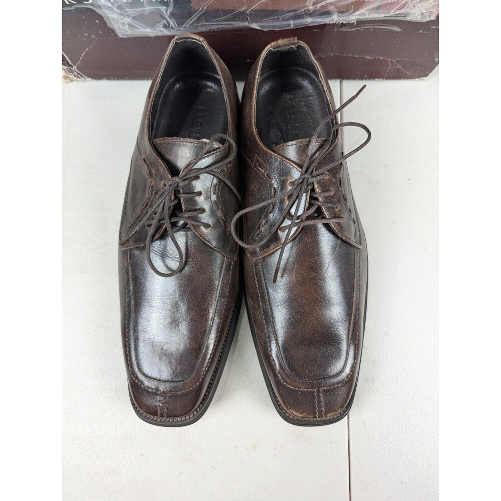 Florsheim Oxford Shoes Men's 8 3E Brown Leather Lace Up Square Toe New (Other)